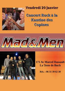 20 janvier : Concert rock à la Kantine des Copines